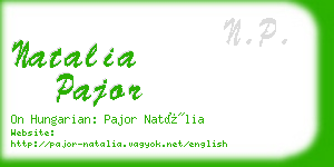 natalia pajor business card